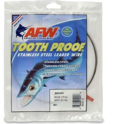 American Fishing Wire S04C-0 #4 Toothproof SS Leader Wire 3 American Fishing Wire S04C-0 #4 Toothproof SS Leader Wire