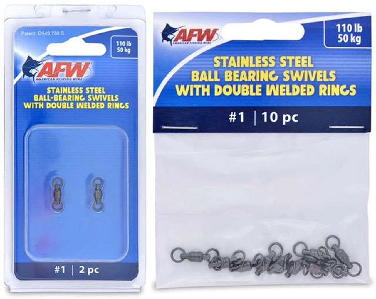 American Fishing Wire Stainless Steel Ball Bearing Swivels 3 American Fishing Wire Stainless Steel Ball Bearing Swivels