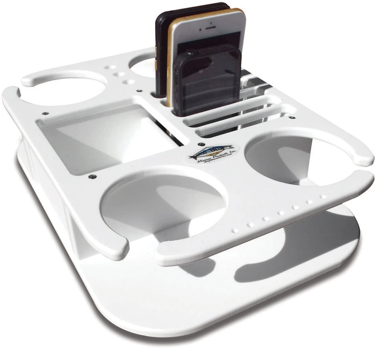 Deep Blue 4 Cup Drink Holder & Cell Phone Storage Box 3 Deep Blue 4 Cup Drink Holder & Cell Phone Storage Box
