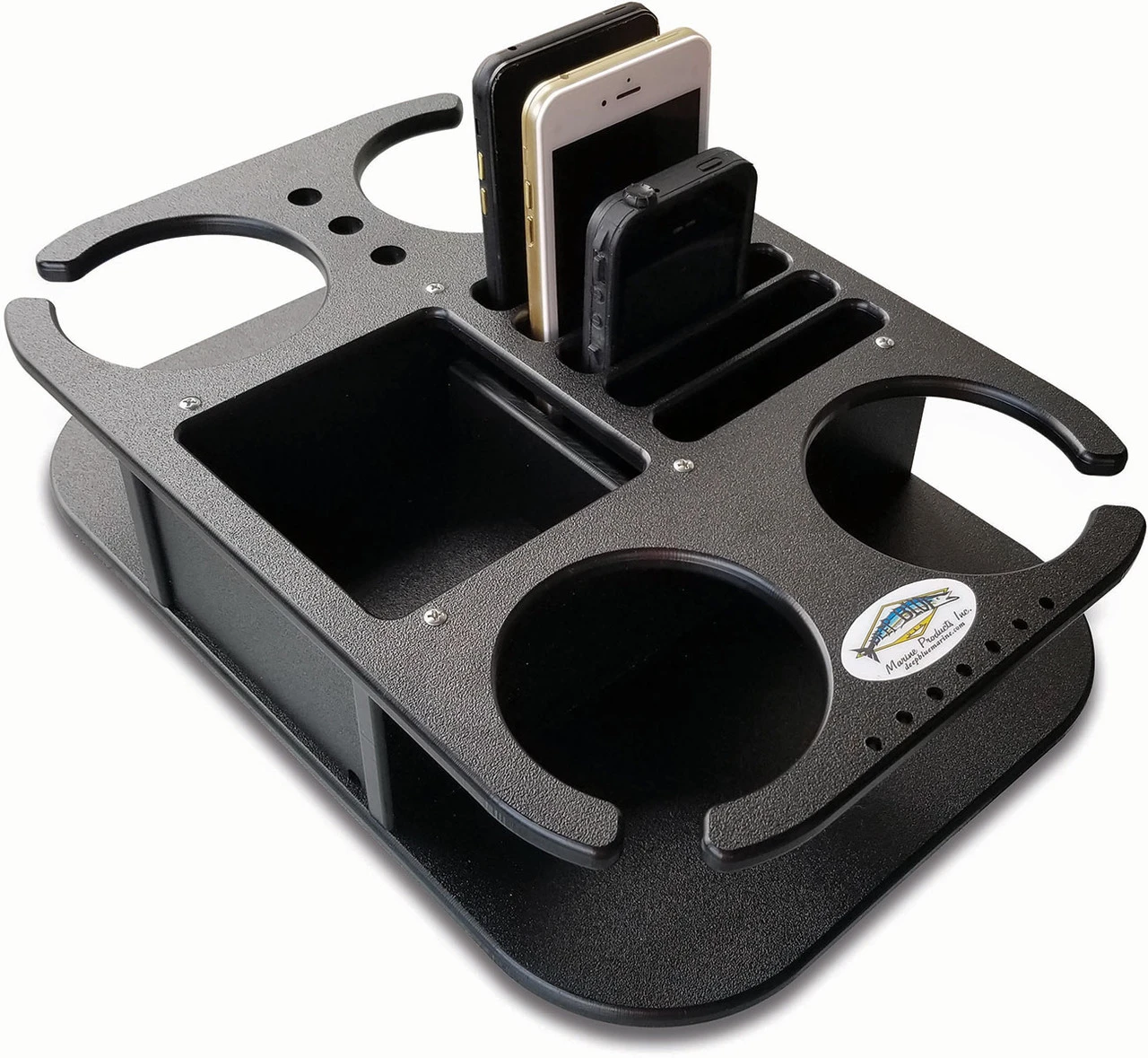 Deep Blue 4 Cup Drink Holder & Cell Phone Storage Box 4 Deep Blue 4 Cup Drink Holder & Cell Phone Storage Box - Image 2